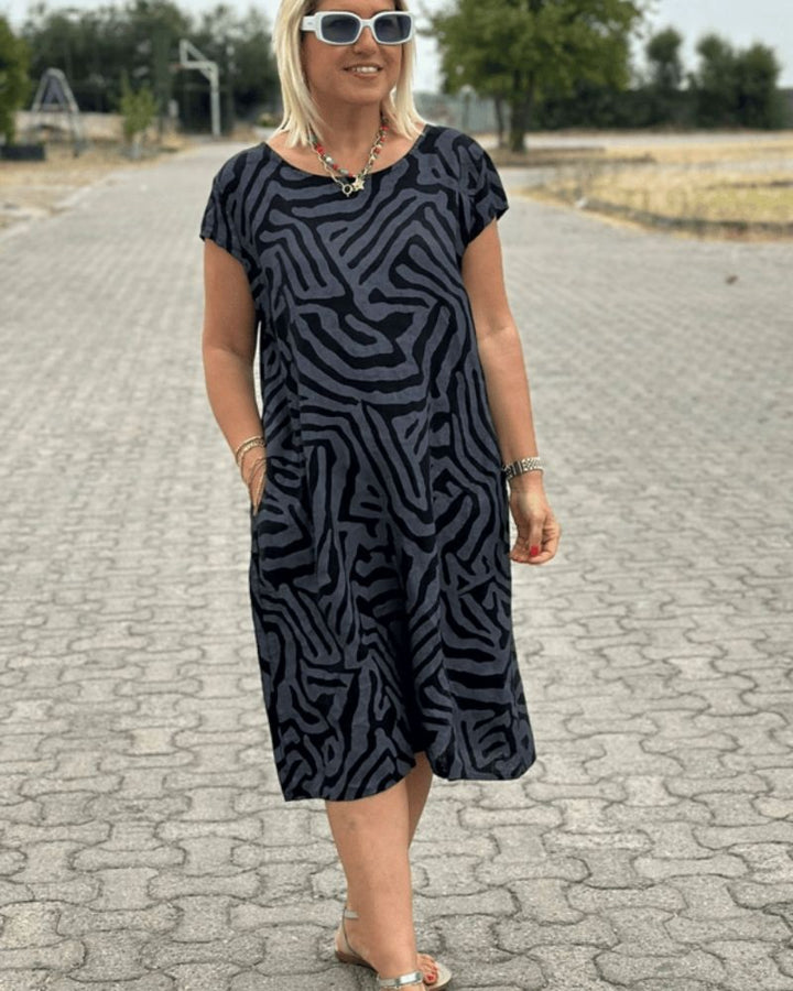 Dorothee - Rochie Din Bumbac Moale Cu Buzunare Laterale