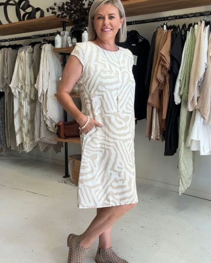 Dorothee - Rochie Din Bumbac Moale Cu Buzunare Laterale