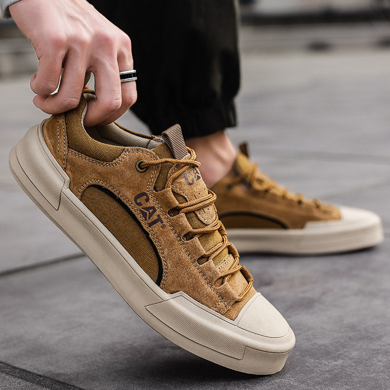 Atherton - Adidași Casual Din Piele de Căprioară cu șireturi