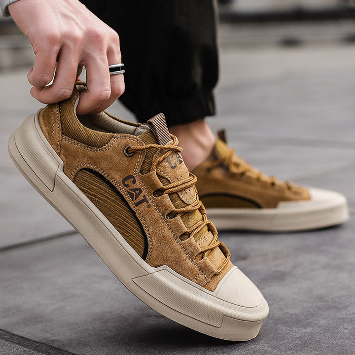 Atherton - Adidași Casual Din Piele de Căprioară cu șireturi