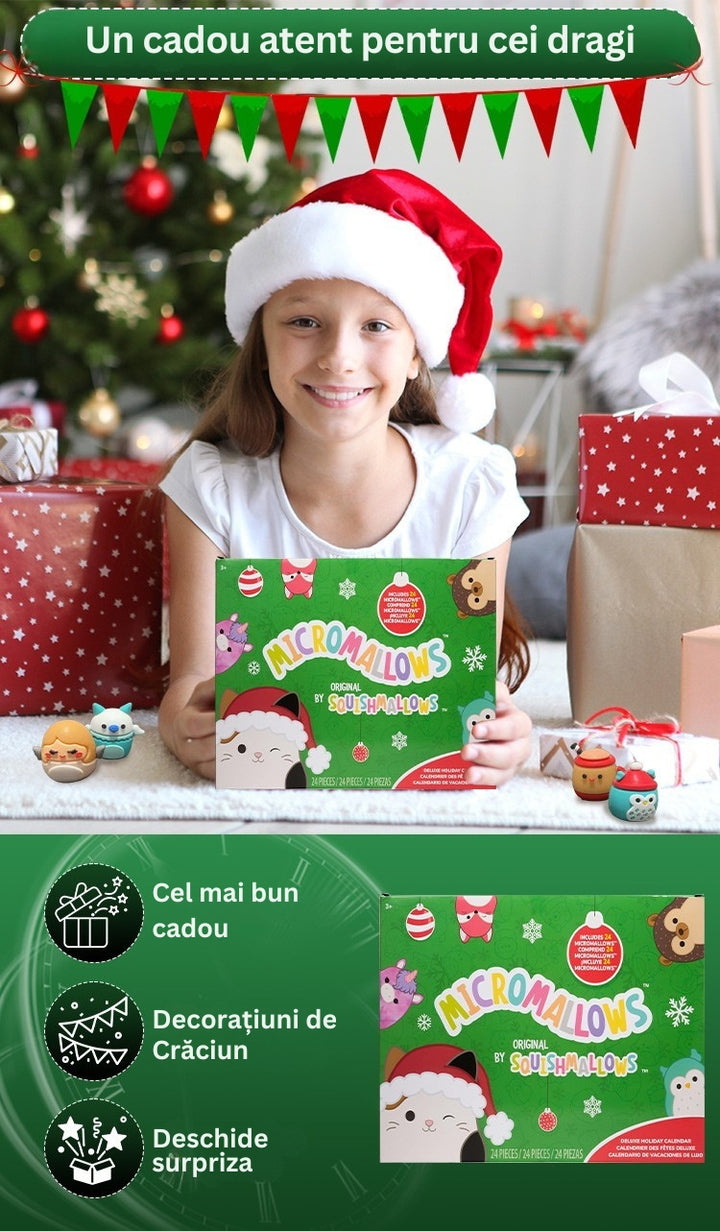 FestiveFuzzies - Calendarul De Advent De Crăciun Cu Păpușă De Pluș