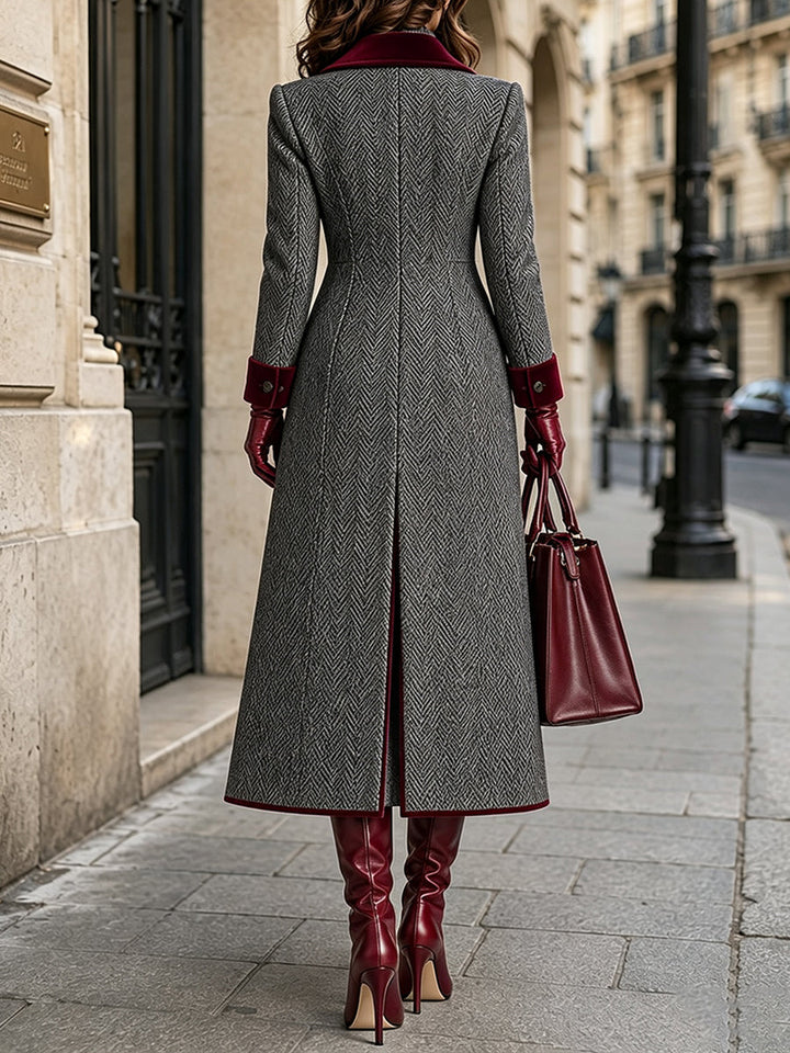 Tanesha - Palton Lung Elegant Din Amestec De Lână