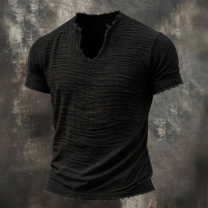 Pavel - Tricou Vintage Cu Decolteu În V
