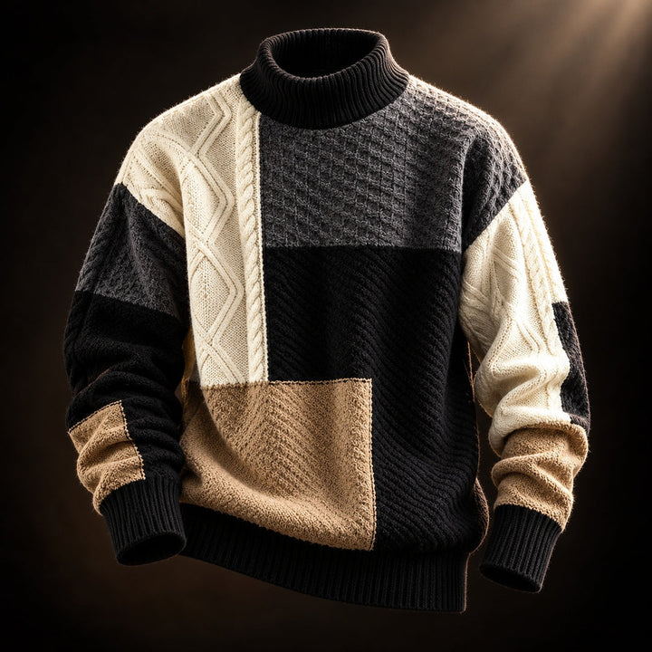 Trevon - Pulover Tricotat Cu Model În Zig-Zag