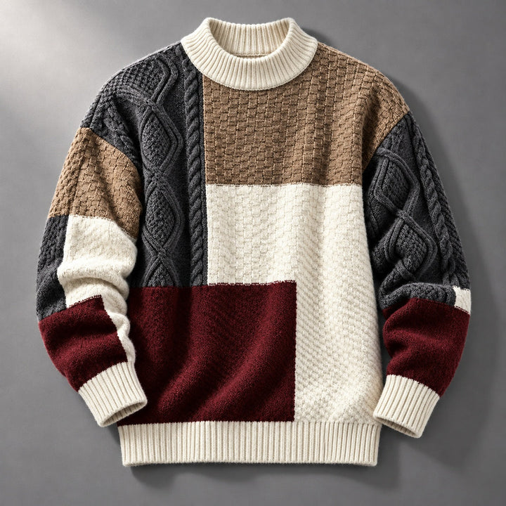 Trevon - Pulover Tricotat Cu Model În Zig-Zag