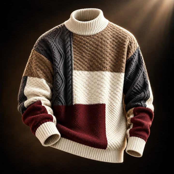 Trevon - Pulover Tricotat Cu Model În Zig-Zag