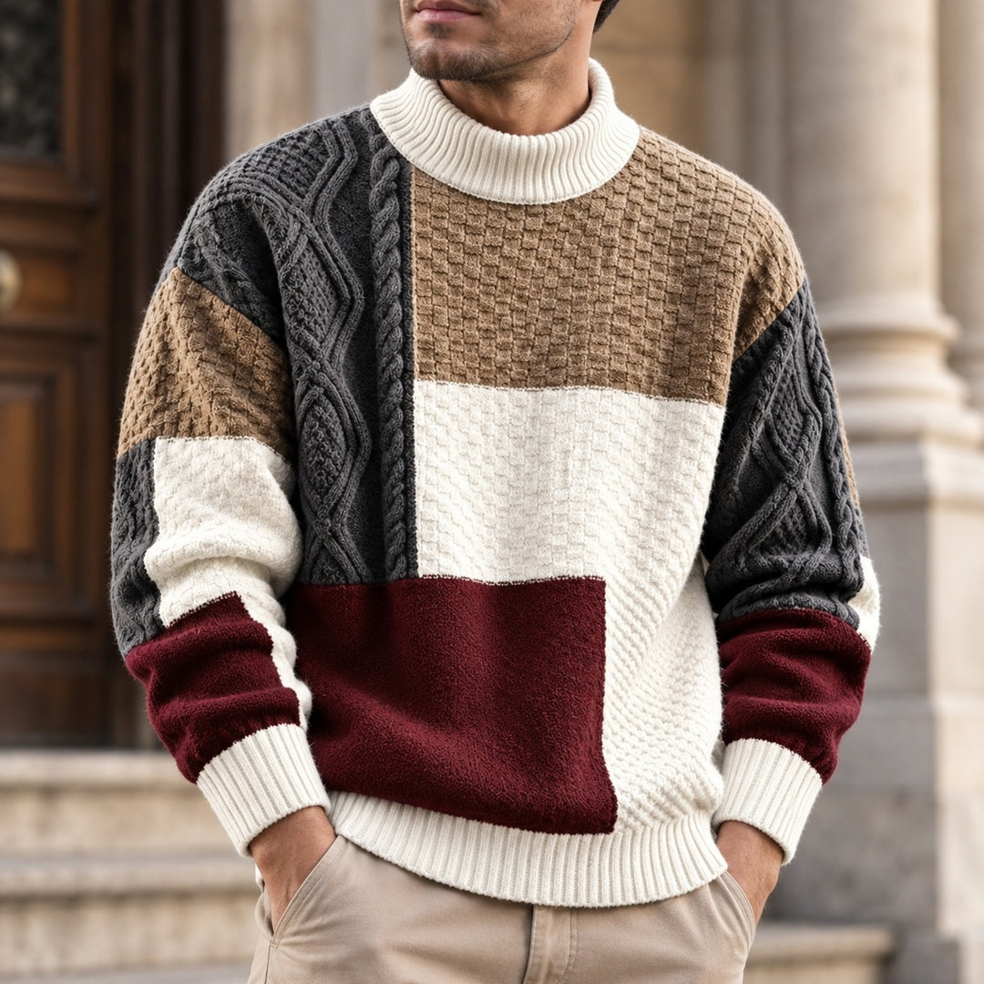 Trevon - Pulover Tricotat Cu Model În Zig-Zag