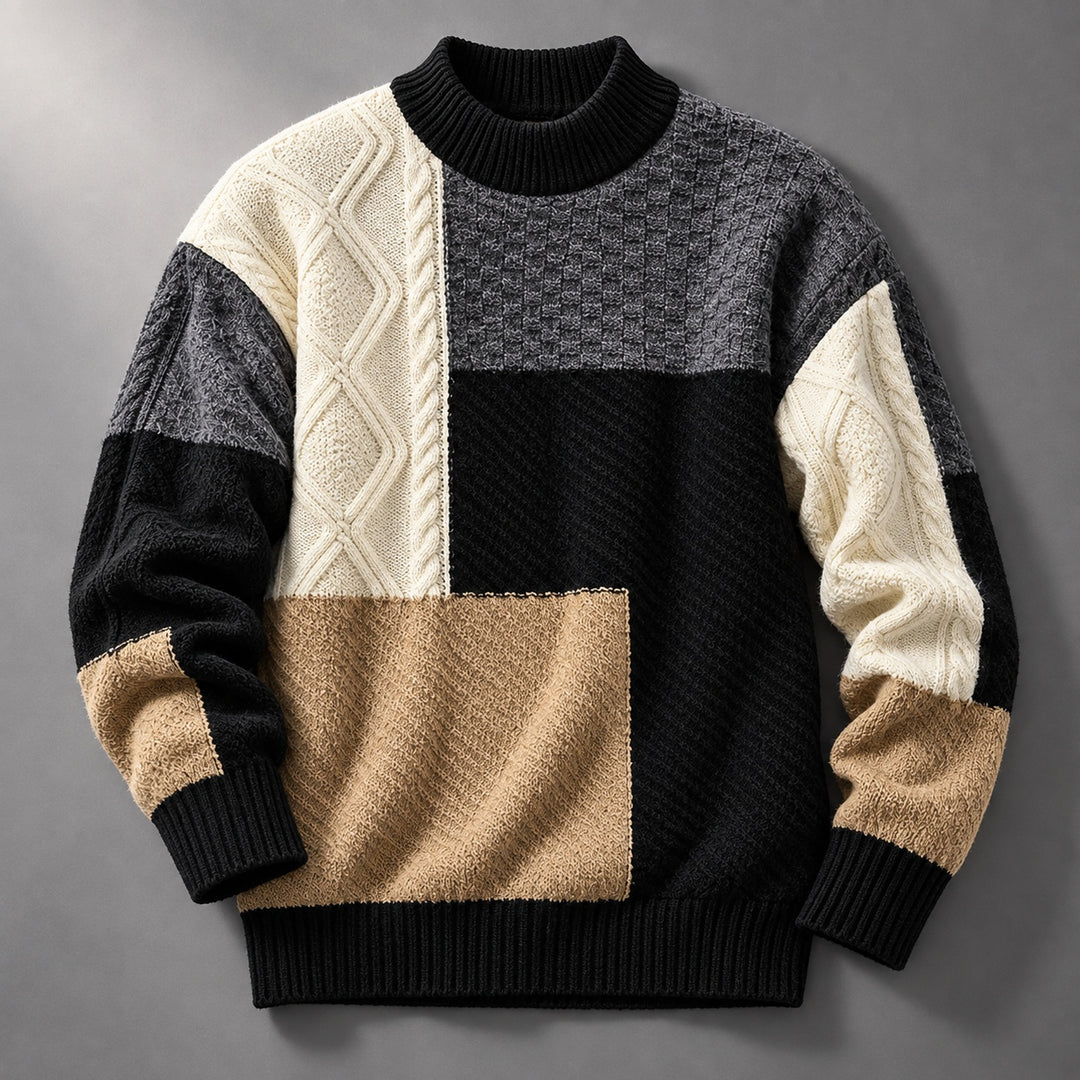 Trevon - Pulover Tricotat Cu Model În Zig-Zag