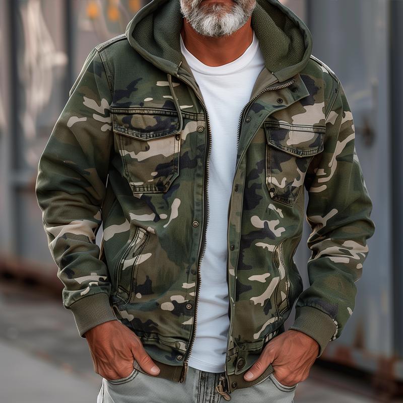 Stian - Jacheta Cu Glugă în Stil Militar