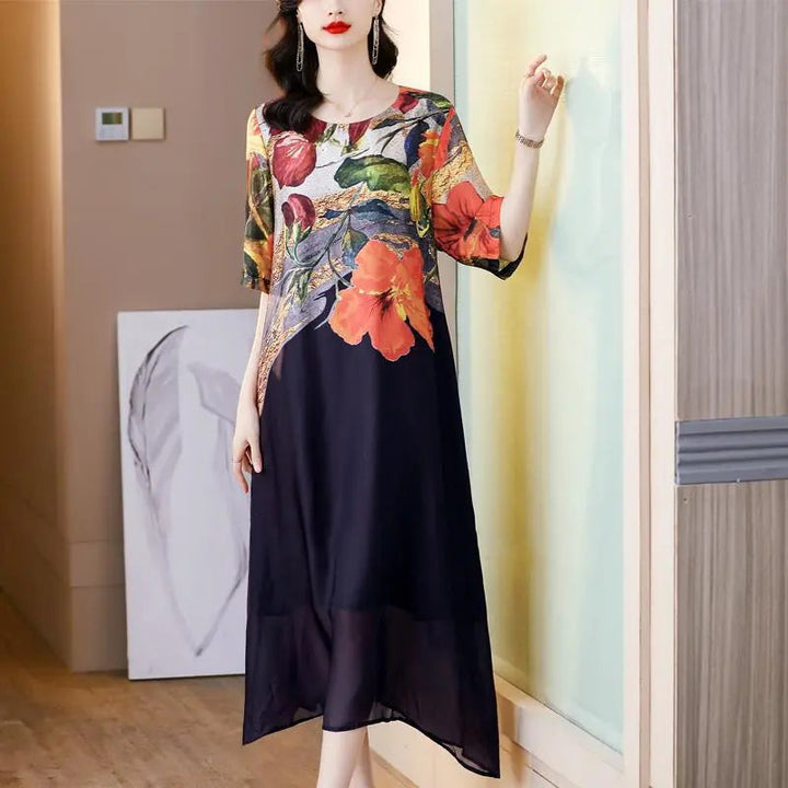 Debby - Rochie Elegantă cu Imprimeu Floral