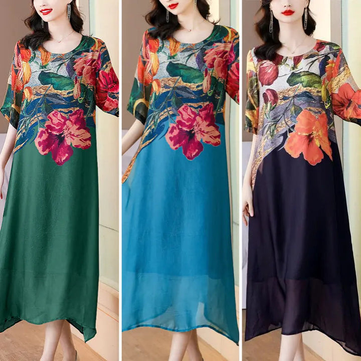 Debby - Rochie Elegantă cu Imprimeu Floral