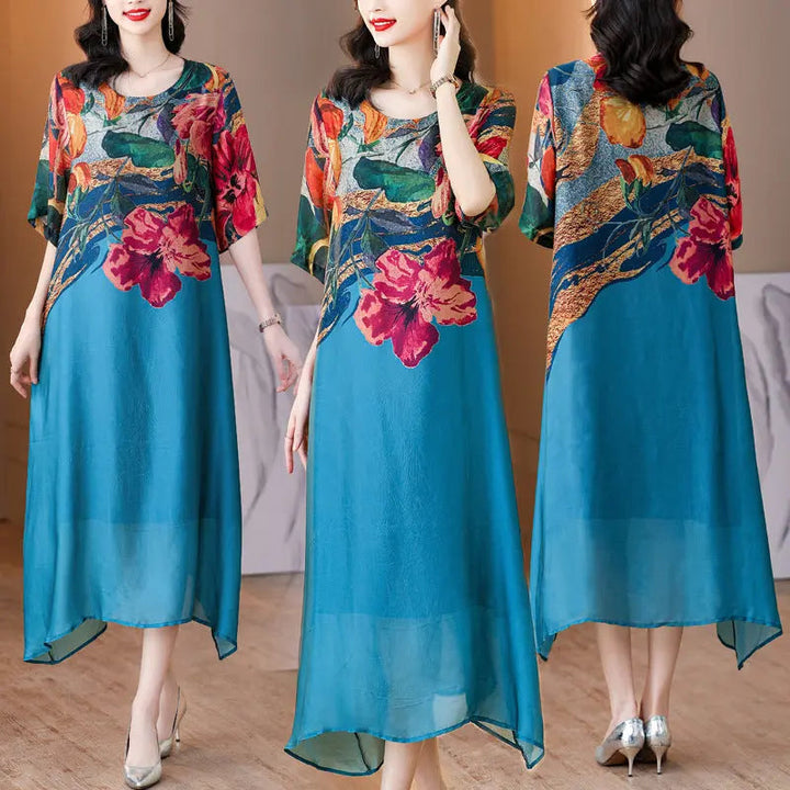 Debby - Rochie Elegantă cu Imprimeu Floral