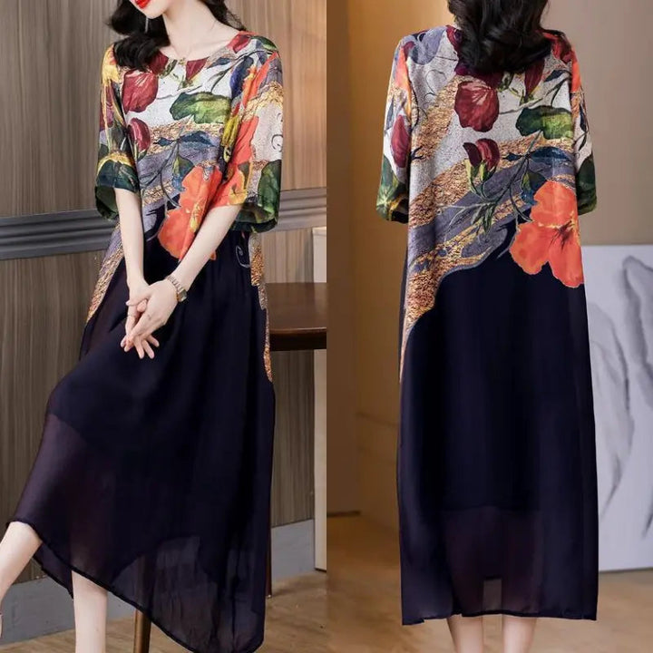 Debby - Rochie Elegantă cu Imprimeu Floral