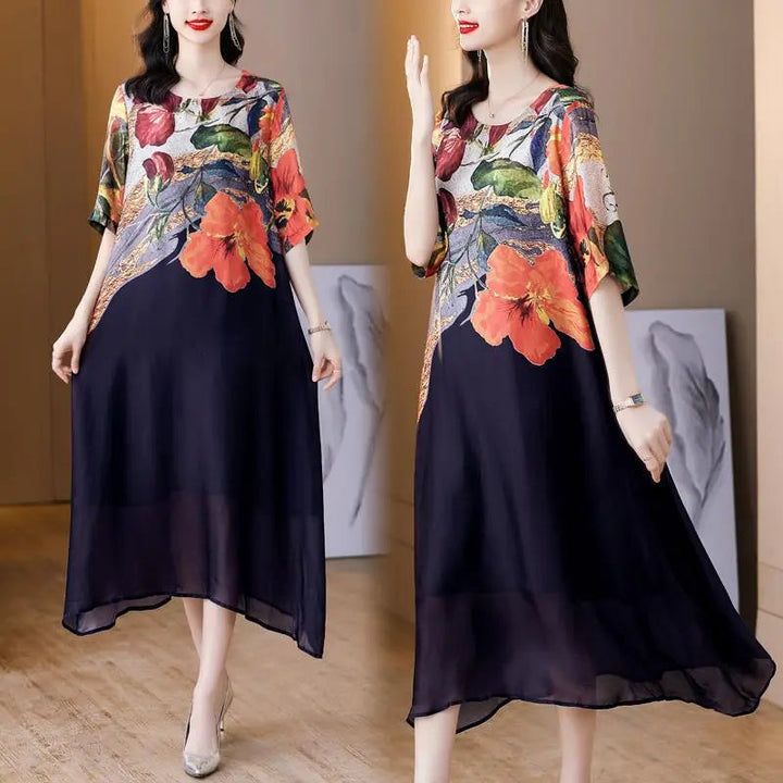 Debby - Rochie Elegantă cu Imprimeu Floral