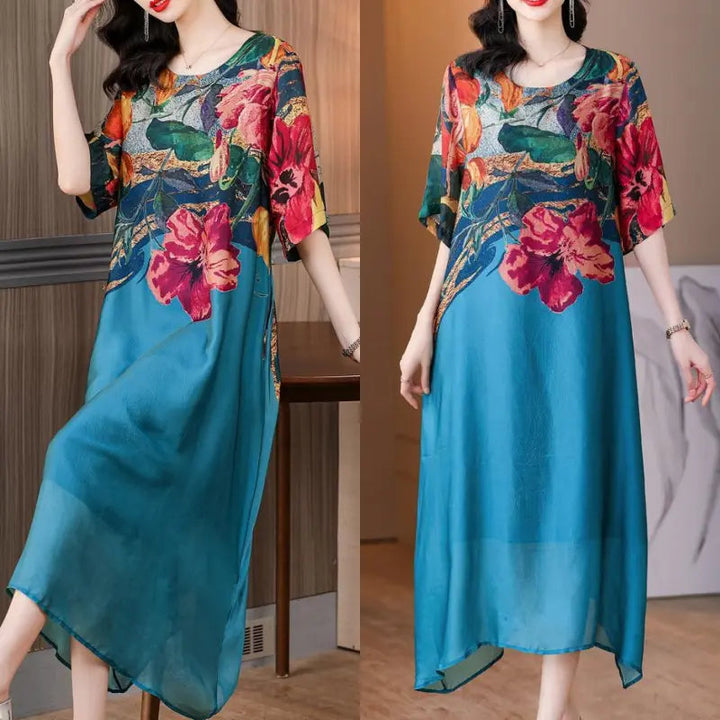 Debby - Rochie Elegantă cu Imprimeu Floral