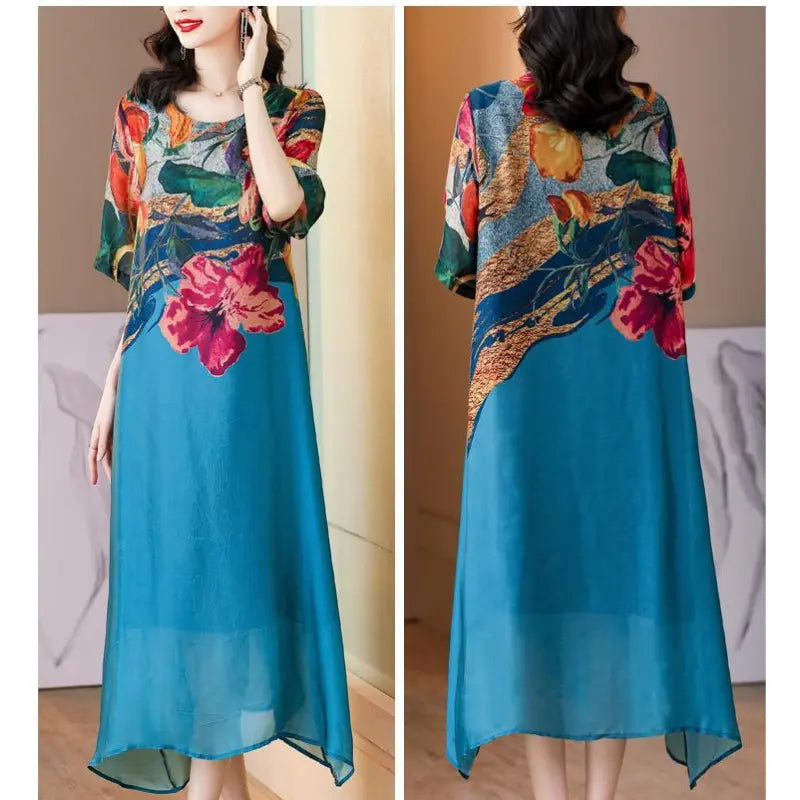 Debby - Rochie Elegantă cu Imprimeu Floral
