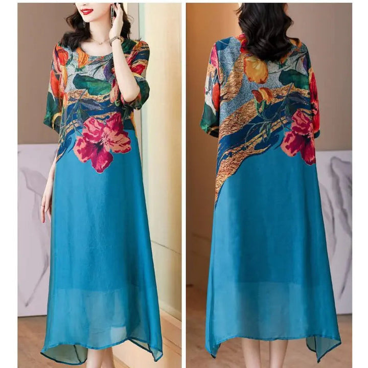 Debby - Rochie Elegantă cu Imprimeu Floral