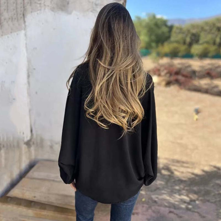 Leilani - Bluză Supradimensionat Cu Eleganță