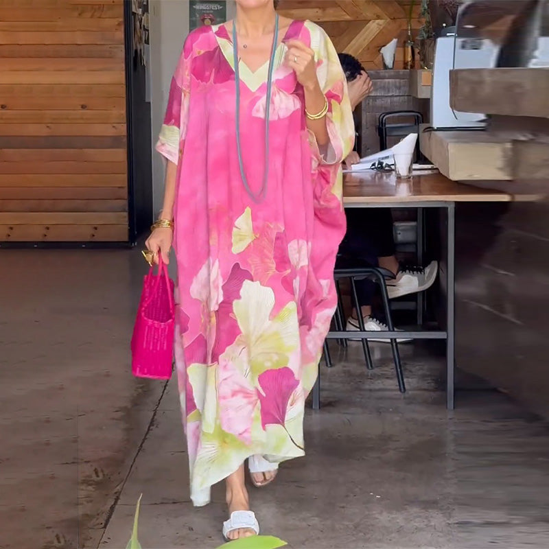Gima - Rochie Cu Mâneci Lungi și Imprimeu Floral