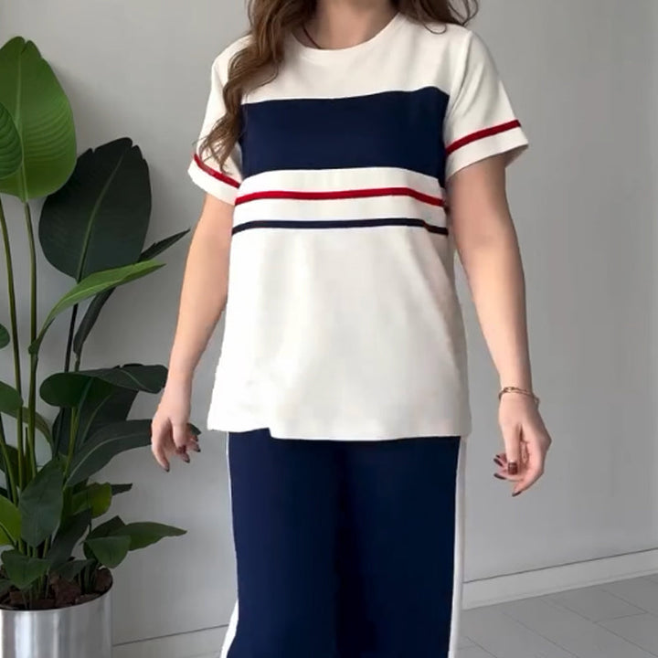 Bryaska - Set Casual Tricou Si Pantaloni