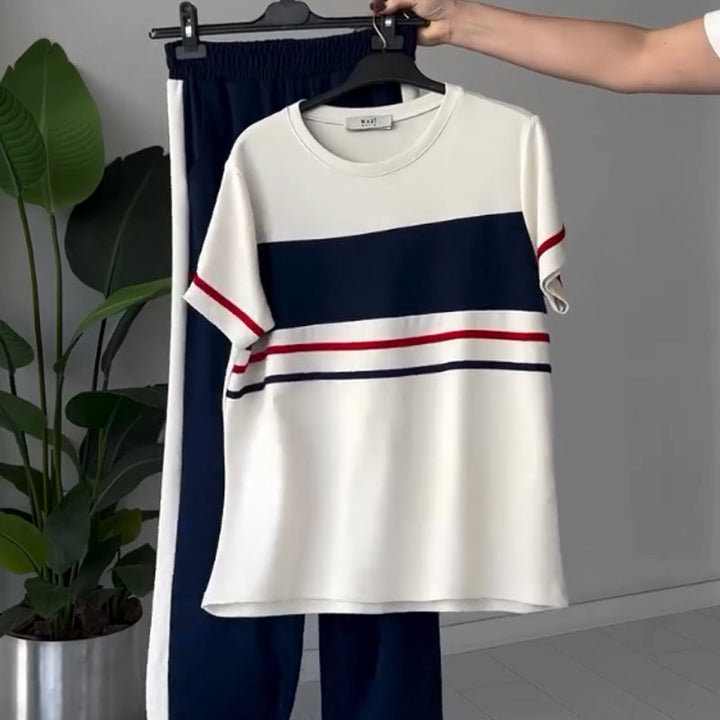 Bryaska - Set Casual Tricou Si Pantaloni