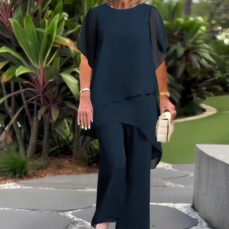 Lianah - Set Bluză Cu Pantaloni Largi