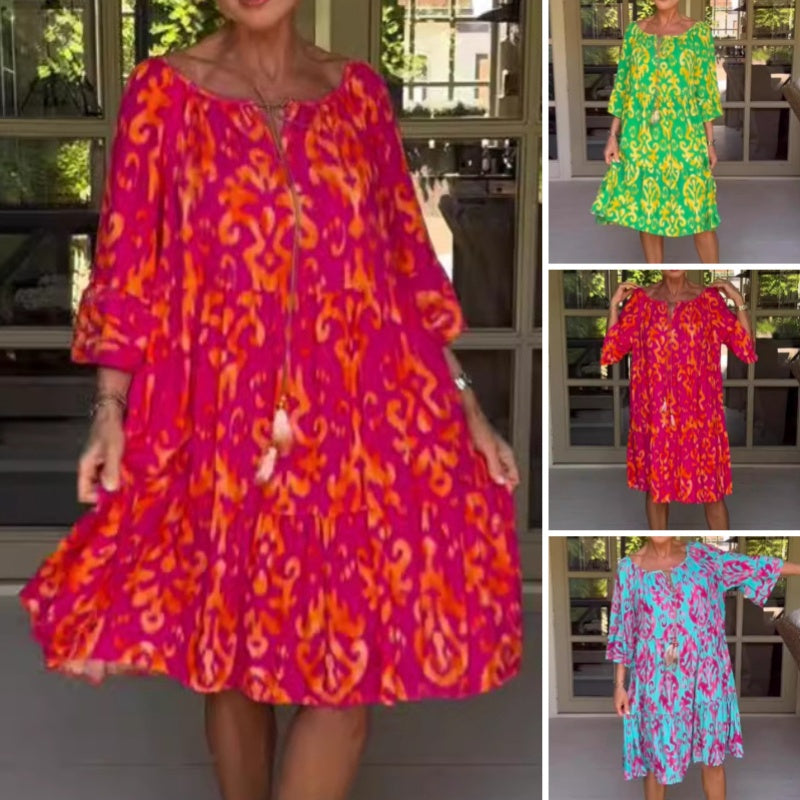 Toula - Rochie Midi Elegantă Cu Croi Lejer