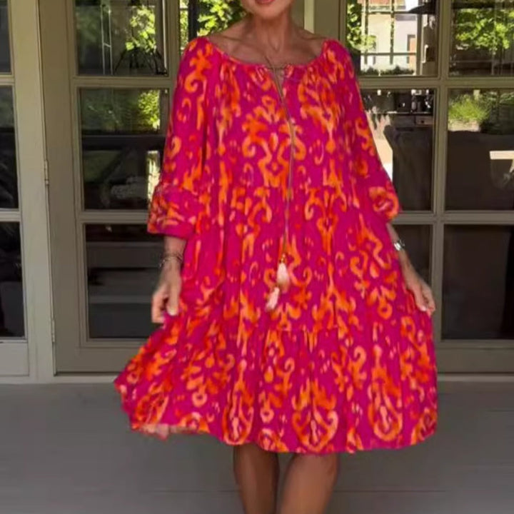 Toula - Rochie Midi Elegantă Cu Croi Lejer