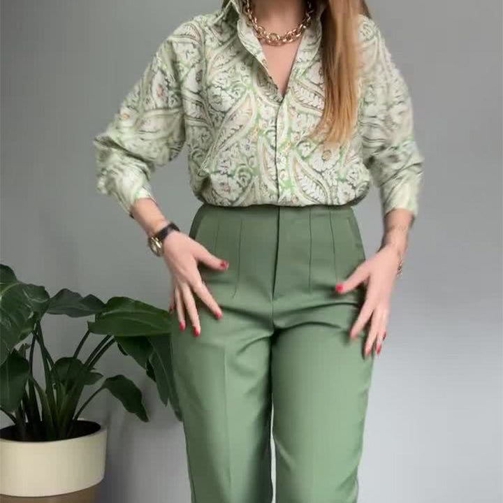 Enid - Cămașă și Pantaloni casual cu Imprimeu