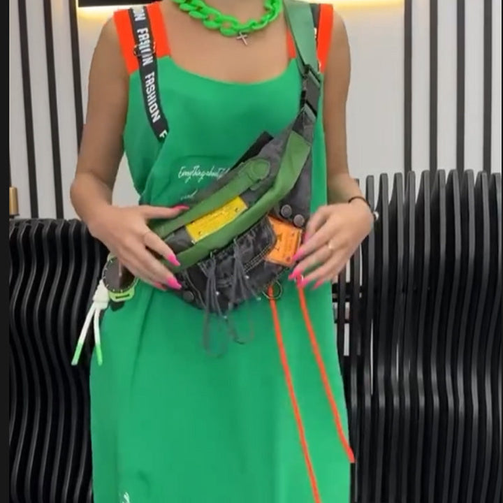 Wafia - Rochie Casual Fără Mâneci, Cu Imprimeu