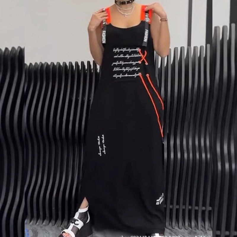 Wafia - Rochie Casual Fără Mâneci, Cu Imprimeu