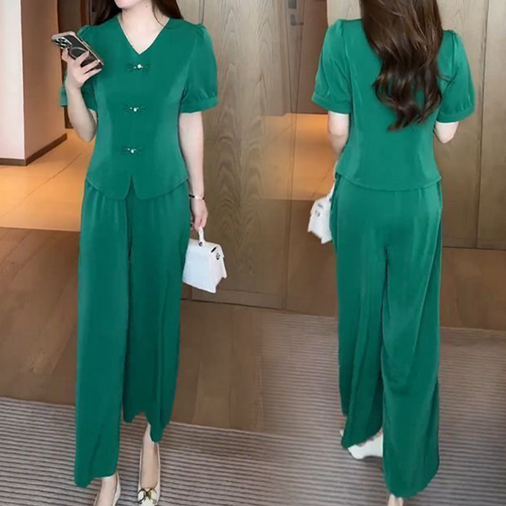 Eseniya - Setează Elegante Din Două Piese Cu Mâneci Scurte