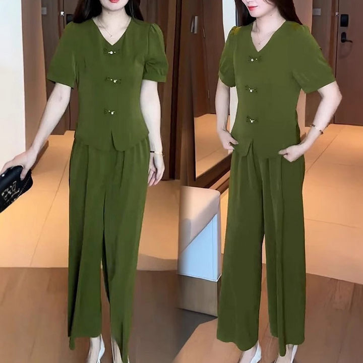 Eseniya - Setează Elegante Din Două Piese Cu Mâneci Scurte