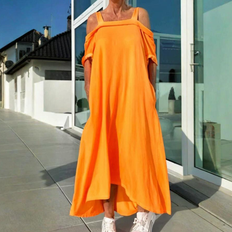 Mariyana - Rochie Lungă Cu Umerii Goi