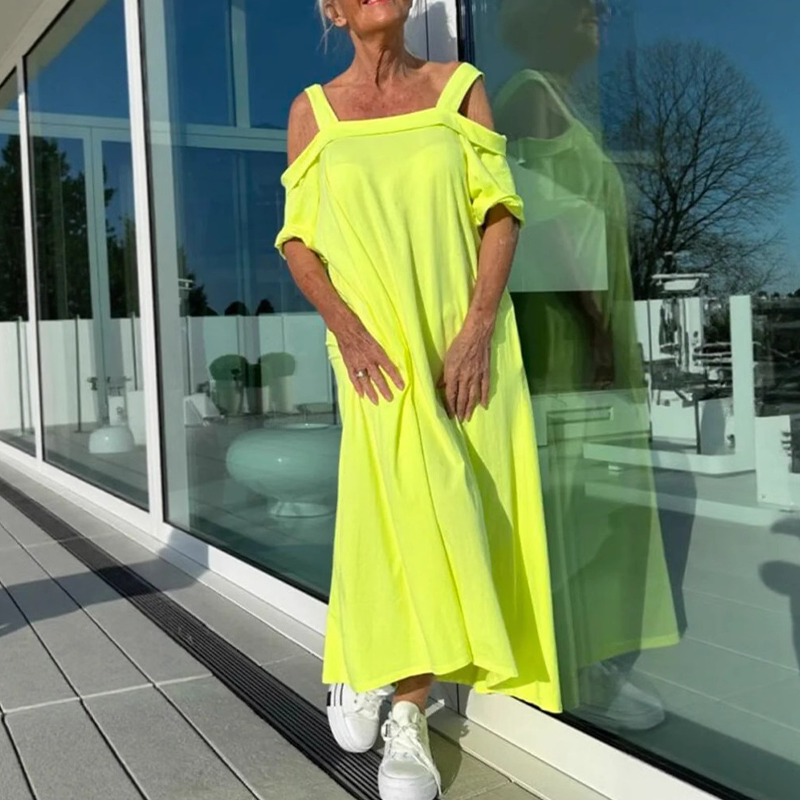 Mariyana - Rochie Lungă Cu Umerii Goi