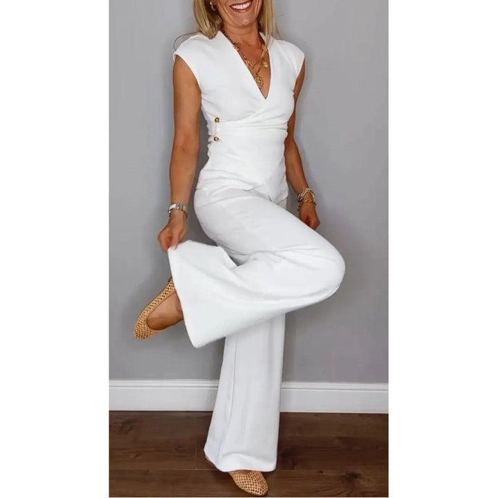 Angeliki - Setează Eleganți Din Două Piese Cu Decolteu în V