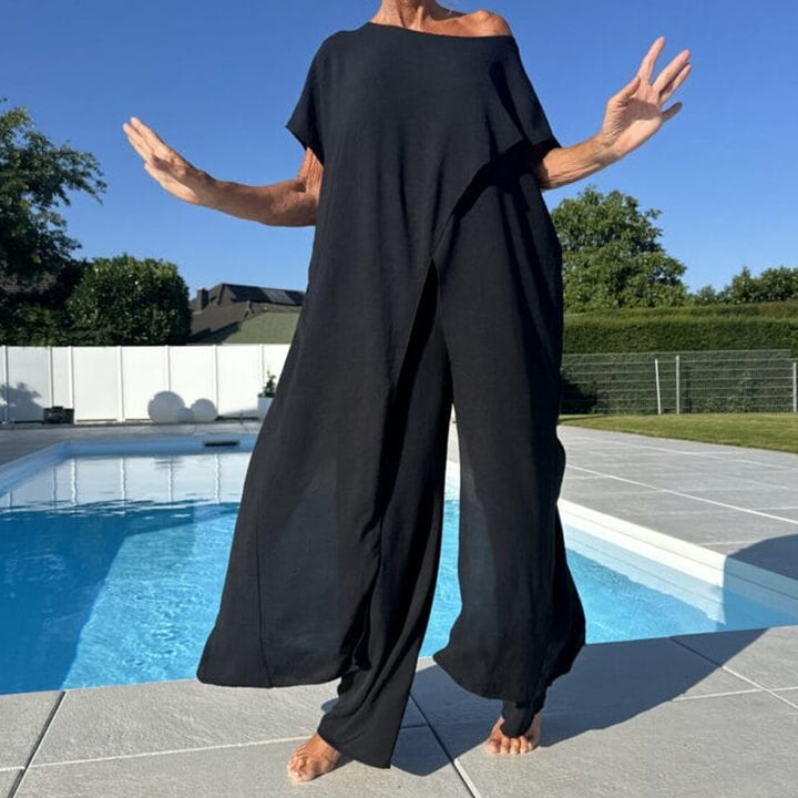 Shelagh - Setează Sus Cu Umeri Decupați Si Pantaloni