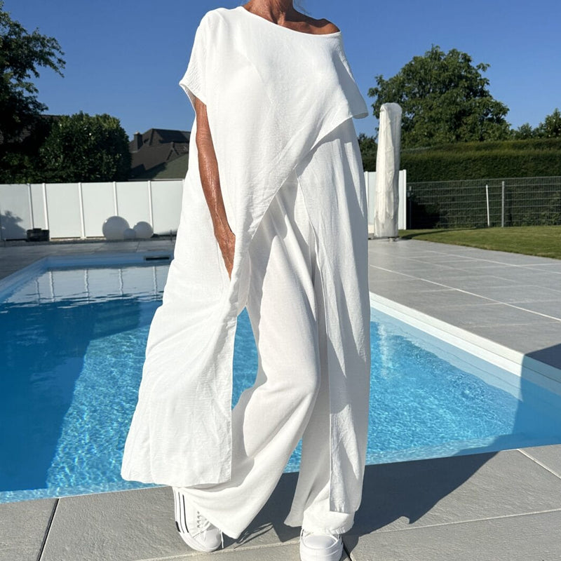 Shelagh - Setează Sus Cu Umeri Decupați Si Pantaloni