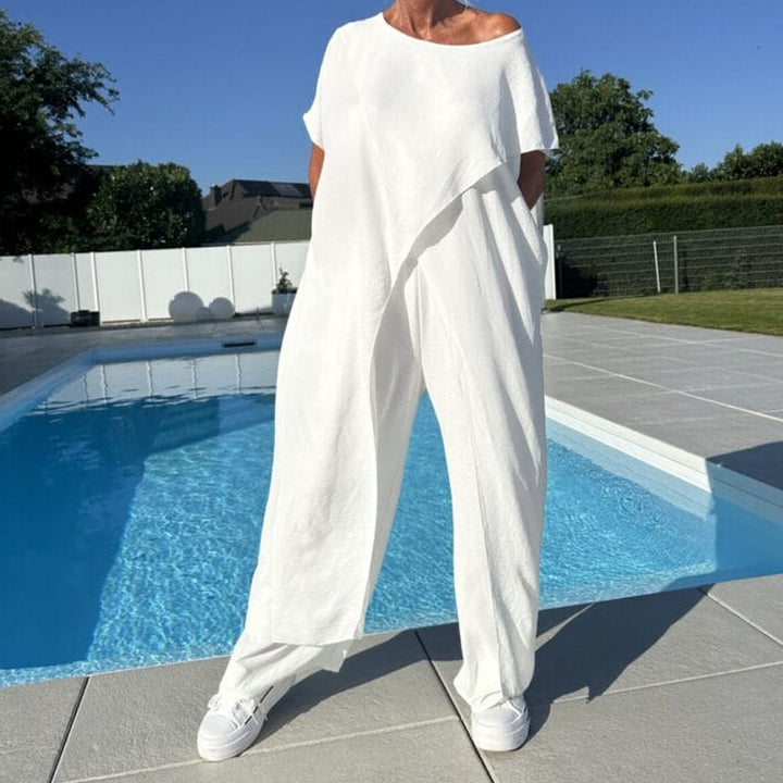 Shelagh - Setează Sus Cu Umeri Decupați Si Pantaloni