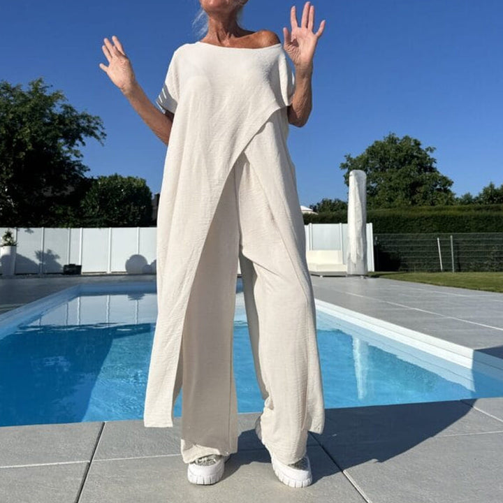 Shelagh - Setează Sus Cu Umeri Decupați Si Pantaloni