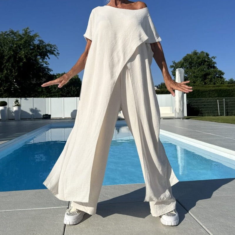 Shelagh - Setează Sus Cu Umeri Decupați Si Pantaloni