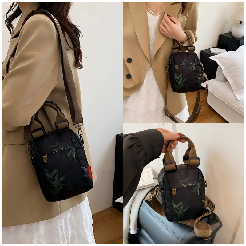 Sibella - Geantă De Umăr Multistrat Cu Imprimeu Moda