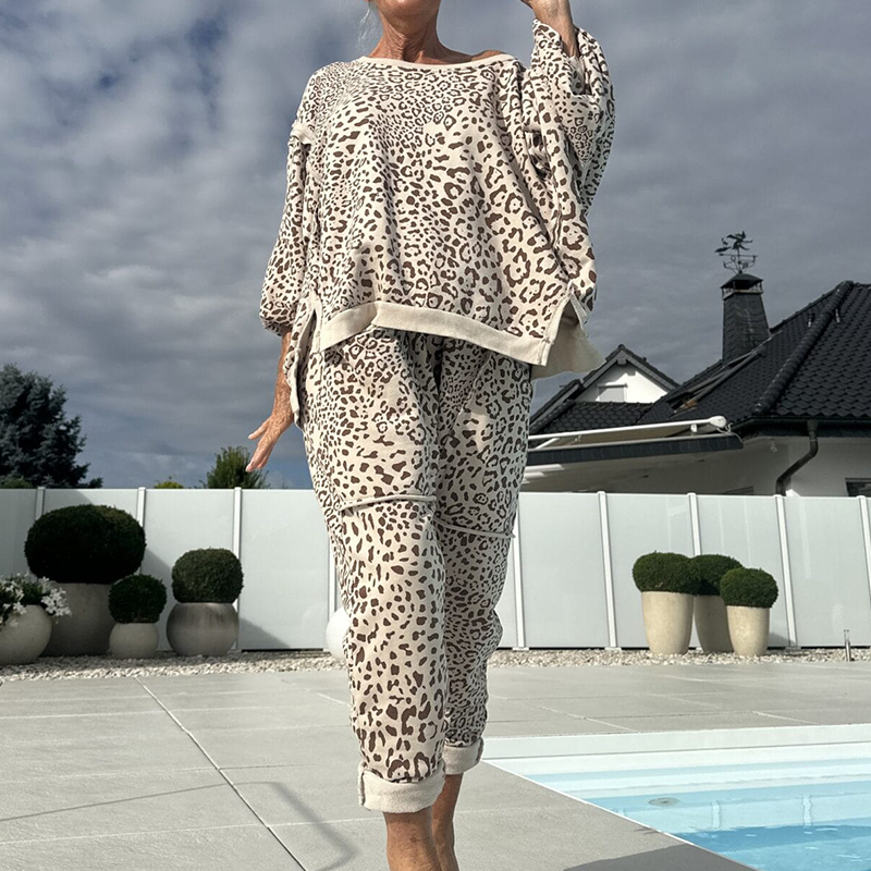 Leenora - Setează Din Două Piese Cu Imprimeu Leopard
