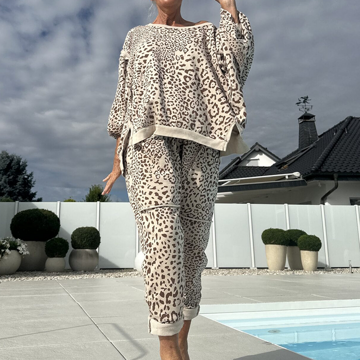 Leenora - Setează Din Două Piese Cu Imprimeu Leopard