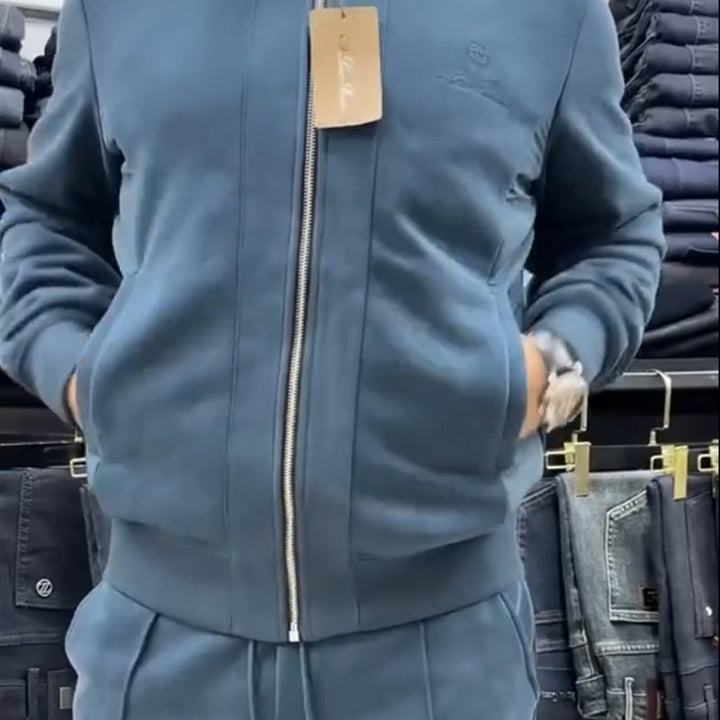 Aidan - Set Casual Format Din Jachetă Si Pantaloni