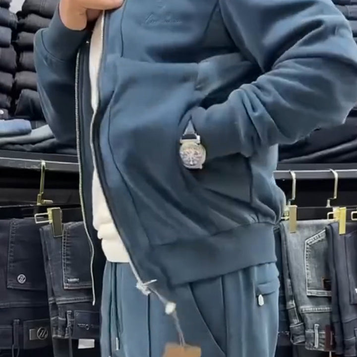Aidan - Set Casual Format Din Jachetă Si Pantaloni