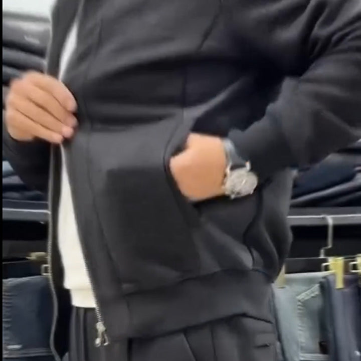 Aidan - Set Casual Format Din Jachetă Si Pantaloni