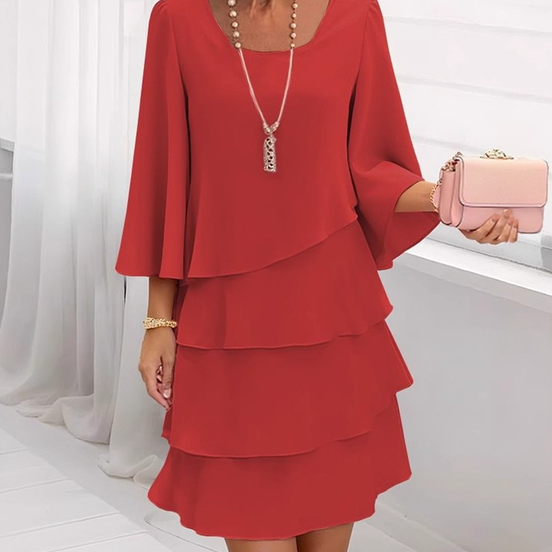 Ishari - Rochie Elegantă cu Decolteu Pătrat