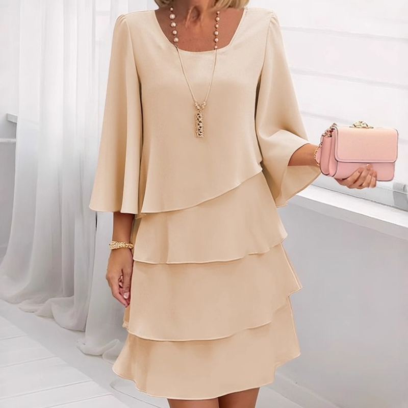 Ishari - Rochie Elegantă cu Decolteu Pătrat