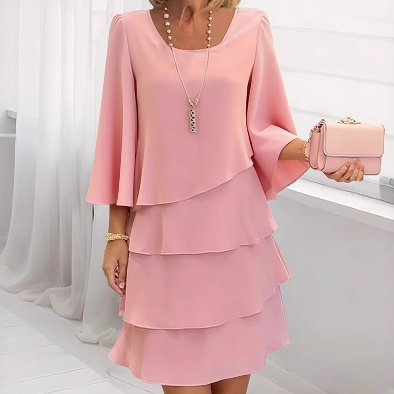 Ishari - Rochie Elegantă cu Decolteu Pătrat